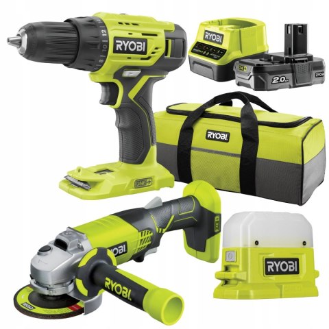RCK183F-120S Zestaw 3 eletronarzędzi 18 V z torbą Ryobi RCK183F-120S Zestaw 3 eletronarzędzi 18 V z torbą Ryobi