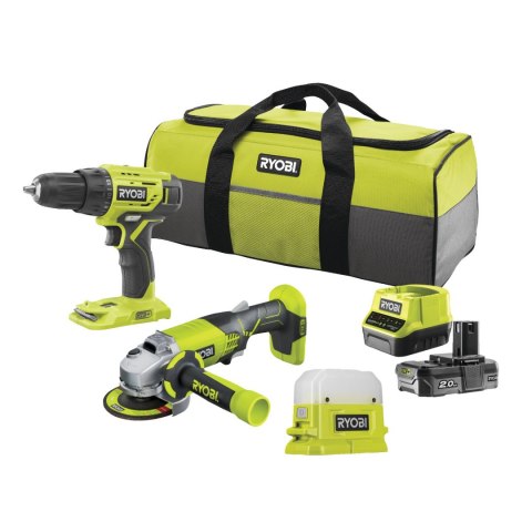 RCK183F-120S Zestaw 3 eletronarzędzi 18 V z torbą Ryobi RCK183F-120S Zestaw 3 eletronarzędzi 18 V z torbą Ryobi