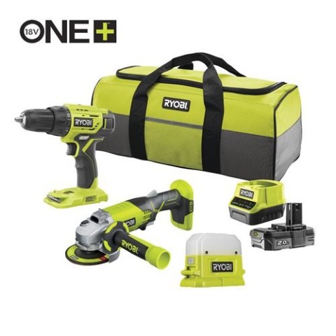 RCK183F-120S Zestaw 3 eletronarzędzi 18 V z torbą Ryobi RCK183F-120S Zestaw 3 eletronarzędzi 18 V z torbą Ryobi