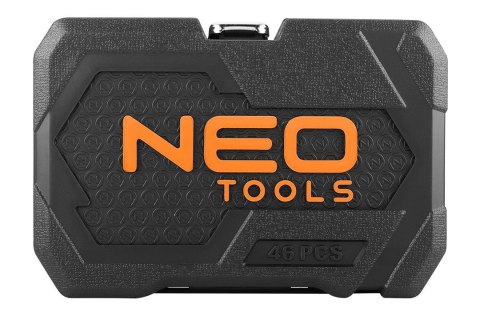 ZESTAW KLUCZY NASADOWYCH W WALIZCE 1/4" KLUCZE NASADOWE 46 SZTUK NEO TOOLS