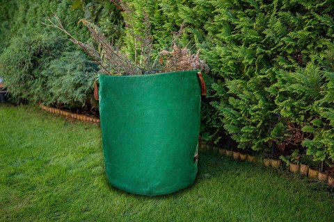 15G541 TORBA OGRODOWA 270 L, 150 G/M2; PP; USZTYWNIONA KRAWĘDŹ, 3 UCHWYTY, 67 X 76 CM VERTO
