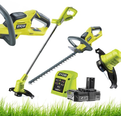 RHT1845LT25M20 Zestaw 2 elektronarzędzi ogrodowych, Nożyce do żywopłotu, Podkaszarka 18V Ryobi RHT1845LT25M20 Zestaw 2 elektronarzędzi ogrodowych, Nożyce do żywopłotu, Podkaszarka 18V Ryobi
