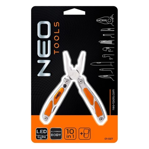 01-027 NARZĘDZIE WIELOFUNKCYJNE MINI, Z LED, ZESTAW 10 ELEMENTÓW NEO TOOLS