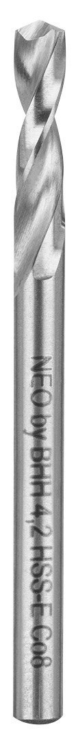08-950 WIERTŁA SPECJALISTYCZNE DO ROZWIERCANIA ZAPIECZONYCH ŚRUB, HSS-E CO8, 3.2-8.5 MM, KRÓTKIE, KPL.5SZT. NEO TOOLS