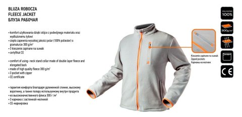 81-501-M BLUZA POLAROWA, SZARA, ROZMIAR M NEO TOOLS 81-501-M BLUZA POLAROWA, SZARA, ROZMIAR M NEO TOOLS