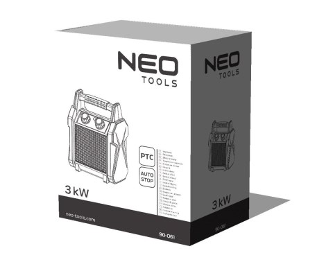 90-061 NAGRZEWNICA ELEKTRYCZNA CERAMICZNA PTC, 3KW NEO TOOLS