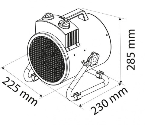 90-067 NAGRZEWNICA ELEKTRYCZNA 2KW PRZEMYSŁ, REGULACJA USTAWIENIA, IPX4 NEO TOOLS