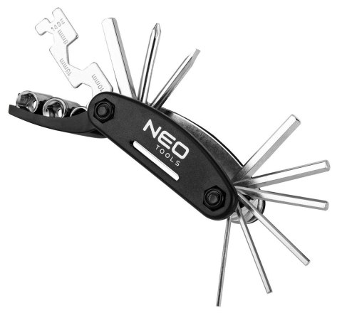 NAPRAWCZY ZESTAW SERWISOWY WIELOFUNKCYJNY NARZĘDZIOWY ROWEROWY MULTITOOL NEO TOOLS 91-013