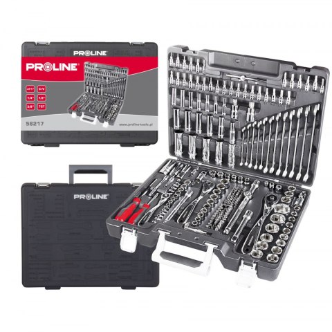 PROLINE ZESTAW KLUCZY NASADOWYCH 217 el. 58217 PROLINE ZESTAW KLUCZY NASADOWYCH 217 el. 58217