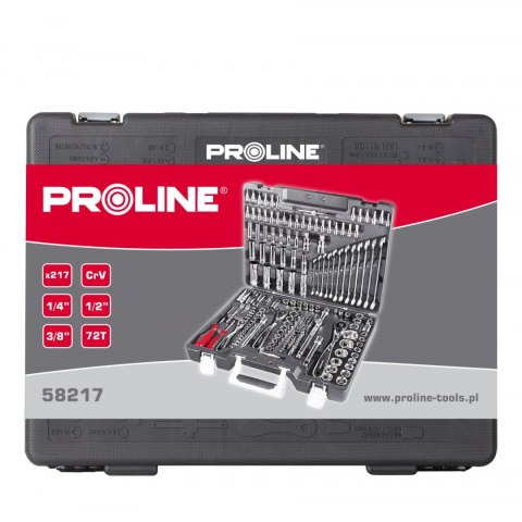 PROLINE ZESTAW KLUCZY NASADOWYCH 217 el. 58217 PROLINE ZESTAW KLUCZY NASADOWYCH 217 el. 58217