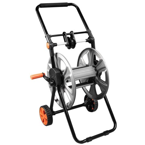 WÓZEK ORGANIZER NA WĄŻ OGRODOWY METALOWY Z PROWADNICĄ WĘŻA DO 60 M WĘŻA 1/2" NEO TOOLS