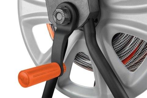 WÓZEK ORGANIZER NA WĄŻ OGRODOWY METALOWY Z PROWADNICĄ WĘŻA DO 60 M WĘŻA 1/2" NEO TOOLS