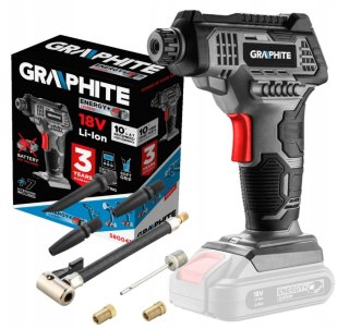 58G041 KOMPRESOR AKUMULATOROWY ENERGY+ 18V, WYŚWIETLACZ LCD, BEZ AKUMULATORA GRAPHITE