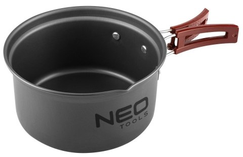 NACZYNIA ZESTAW TURYSTYCZNE NA CAMPING SURVIVALOWE BIWAKOWE OUTDOOR 7 W 1 NEO TOOLS 63-146