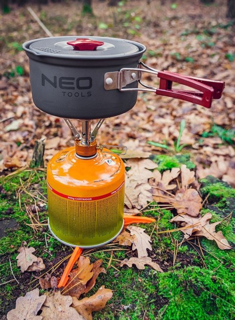 NACZYNIA ZESTAW TURYSTYCZNE NA CAMPING SURVIVALOWE BIWAKOWE OUTDOOR 7 W 1 NEO TOOLS 63-146