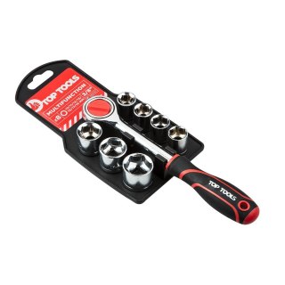 38D142 KLUCZE NASADOWE 3/8", ZESTAW 8 SZT. Top Tools