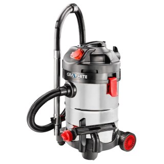 59G607 GRAPHITE ODKURZACZ WARSZTATOWY 1500W, ZBIORNIK 30L