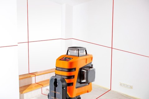 75-103 LASER PŁASZCZYZNOWY 15 M 3D, CZERWONY, 360° W TRZECH PŁASZCZYZNACH, Z ETUI I UCHWYTEM MAGNETYCZNYM NEO TOOLS