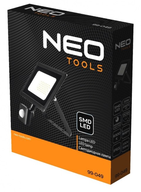 99-049 REFLEKTOR Z CZUJNIKIEM RUCHU SMD 30W 2400 LM 230V NEO TOOLS