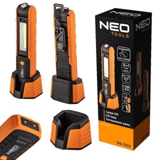 99-065 LAMPA WARSZTATOWA AKUMULATOROWA 500 LM COB + BAZA + ŁADOWARKA NEO TOOLS