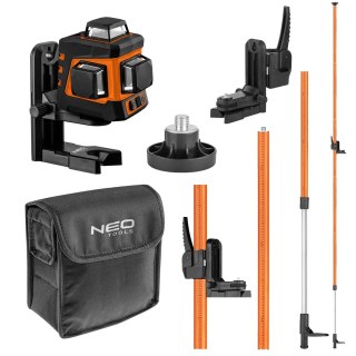 LASER PŁASZCZYZNOWY 20 M 3D, NEO TOOLS + TYCZKA DO LASERÓW KRZYŻOWYCH 75-108 + 75-113