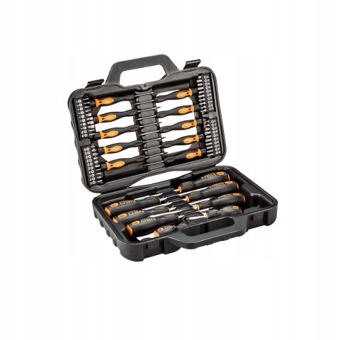 NeoTools Zestaw KLUCZE NASADOWE, 1/4" 46szt + Wkrętaków 58 szt