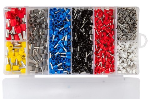 Szczypce do zaciskania końcówek 205 mm + 1200 tulejek 01-562 Szczypce do zaciskania końcówek 205 mm + 1200 tulejek 01-562