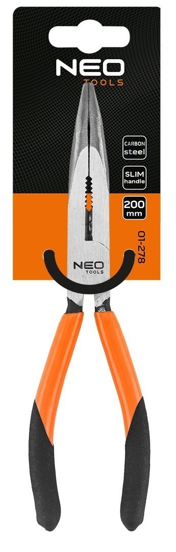 Szczypce wydłużone wygięte 200 mm 01-278
