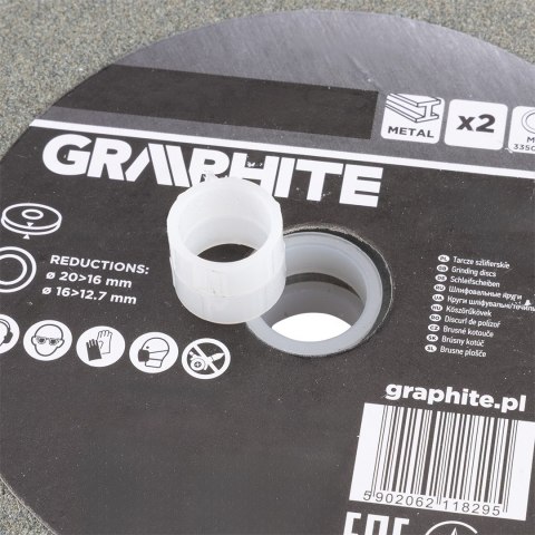 Tarcze szlifierskie 125 x 20/16/12. 7 x 16 mm, p60, 2 szt 57T127 Tarcze szlifierskie 125 x 20/16/12. 7 x 16 mm, p60, 2 szt 57T127