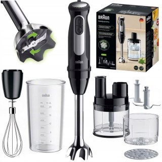 Blender ręczny MultiQuick 5 Pro 1000 W szybki i wydajny do miksowania i siekania BRAUN MQ55254M