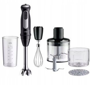 Blender ręczny MultiQuick 5 Pro 1000 W szybki i wydajny do miksowania i siekania BRAUN MQ55254M