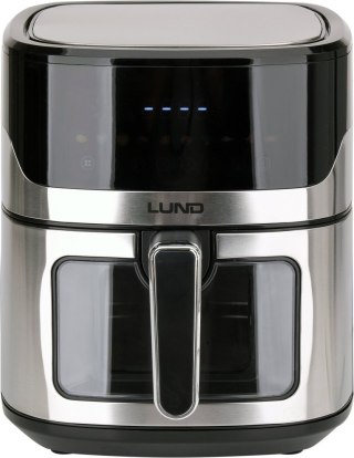 FRYTKOWNICA BEZTŁUSZCZOWA AIR FRYER FRYTOWNICA ZDROWE I SZYBKIE SMAŻENIE 1600 W 6,5 L CZARNA LUND