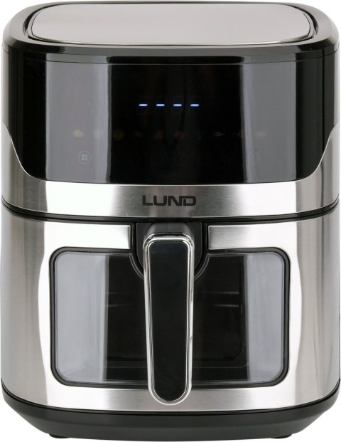 FRYTKOWNICA BEZTŁUSZCZOWA AIR FRYER FRYTOWNICA ZDROWE I SZYBKIE SMAŻENIE 1600 W 6,5 L CZARNA LUND