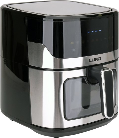 FRYTKOWNICA BEZTŁUSZCZOWA AIR FRYER FRYTOWNICA ZDROWE I SZYBKIE SMAŻENIE 1600 W 6,5 L CZARNA LUND