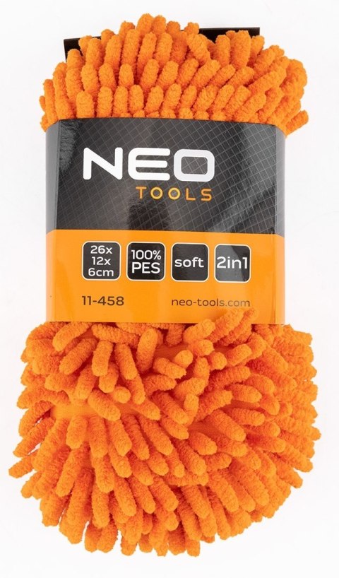 GĄBKA DO MYCIA SAMOCHODU AUTA 2 W 1 MYJKA Z MIKROFIBRY DETAILING NEO TOOLS 11-458