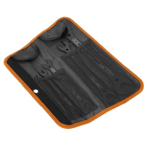 KLUCZE PŁASKIE DWUSTRONNE SUPERCIENKIE, 4 W 1, 6 - 27 MM ZESTAW 5 SZTUK