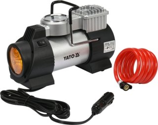 Kompresor pompka 12V na zapalniczkę samochodową ciśnienie do 10 bar szybkie i wygodne pompowanie YATO YT-73460