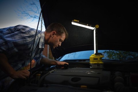 Lampa LED ONE + Akumulatorowa Składana Warsztatowa Oświetlenie Przenośne Korpus Solo Ryobi R18ALF-0 18V