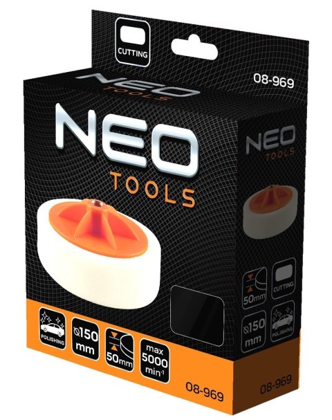 Pad polerski 150 x 50 mm do polerki rotacyjnej gąbka ścierna m14 NEO TOOLS 08-969
