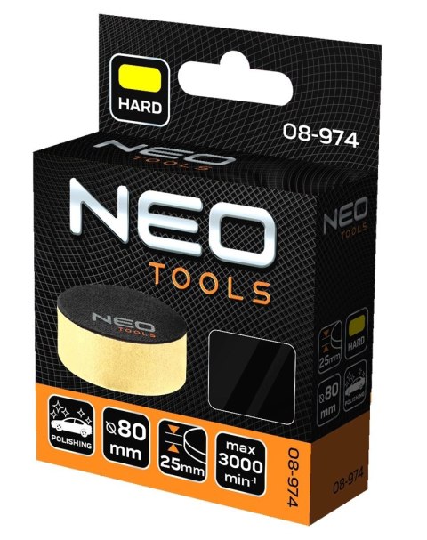 Pad polerski 80 x 25 mm twarda gąbka do polerowania pianka poliuretanowa NEO TOOLS 08-974