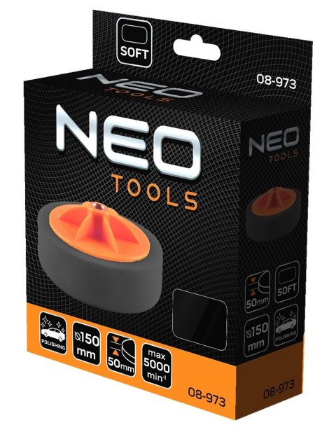 Pad polerski gąbka miękka do polerki na gwint 150 x 50 mm M 14 NEO TOOLS 08-973