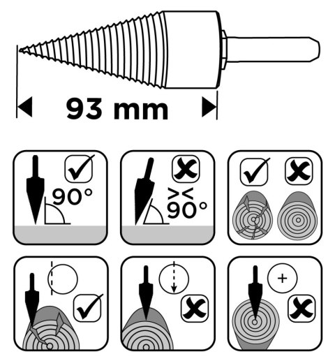 Wiertło do rozłupywania drewna sds plus, hex, 32 mm 54T426 Wiertło do rozłupywania drewna sds plus, hex, 32 mm 54T426