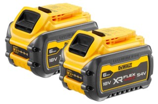 Zestaw akumulatorów 2x 5.0Ah 54V Li-Ion do elektronarzędzi szybkie ładowanie trwałe i wydajne źródło energii Dewalt DCB546T2