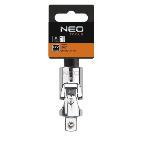 Przegub uniwersalny z wytrzymałej stali chromowo-wanadowej 1/2" 08-551 NEO TOOLS