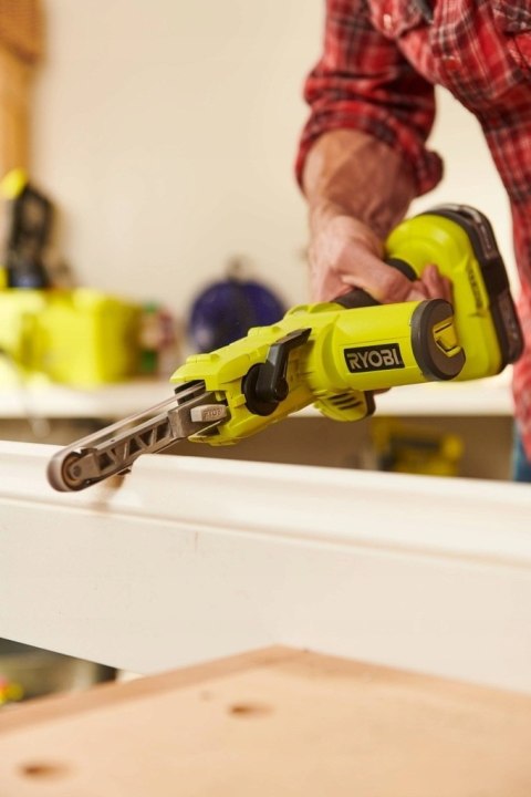 RYOBI AKUMULATOROWA PALCOWA SZLIFIERKA TAŚMOWA PILNIK TAŚMOWY R18PF-0 ONE+