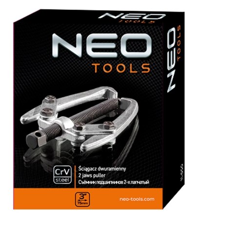 Ściągacz dwuramienny 3″ do łożysk / piast - stal CrV ramiona hakowe NEO TOOLS 11-850