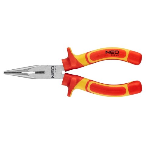 Szczypce wydłużone proste ręczne izolowane 160 mm 1000V CrV NEO TOOLS 01-223