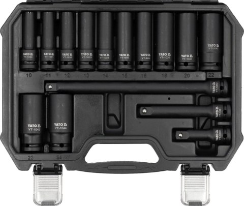 ZESTAW NASADEK UDAROWYCH DŁUGICH 1/2'' 18 SZTUK YATO YT-10566