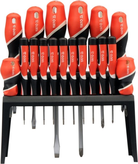 ZESTAW WKRĘTAKÓW 18 SZTUK UNIWERSALNE S2 ERGONOMICZNE ANTYPOŚLIZGOWE YT-25982 YATO