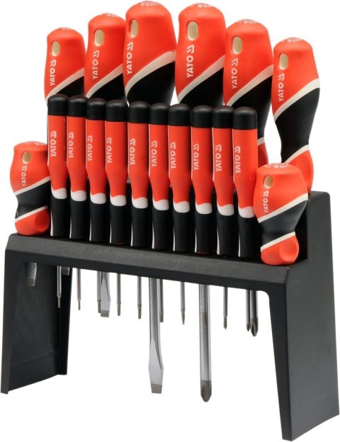 ZESTAW WKRĘTAKÓW 18 SZTUK UNIWERSALNE S2 ERGONOMICZNE ANTYPOŚLIZGOWE YT-25982 YATO